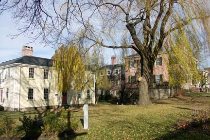 Dorchester Historical Society homes: The Lemuel Clap and William Clapp properties on Boston Street. Image courtesy DHS